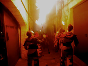 Fires 2017. La Beatufarra, descens del Beatusaure per les escales de la Catedral de Girona