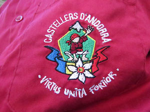 Fires 2017. Els Castells de Vig&iacute;lia a la pla&ccedil;a de Sant Feliu, amb els Marrecs de Salt, la Colla Castellera Esperxats de l'Estany i els Castellers d'Andorra