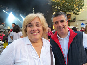 Fires 2017. Els Castells de Vig&iacute;lia a la pla&ccedil;a de Sant Feliu, amb els Marrecs de Salt, la Colla Castellera Esperxats de l'Estany i els Castellers d'Andorra
