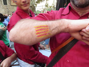 Fires 2017. Els Castells de Vig&iacute;lia a la pla&ccedil;a de Sant Feliu, amb els Marrecs de Salt, la Colla Castellera Esperxats de l'Estany i els Castellers d'Andorra