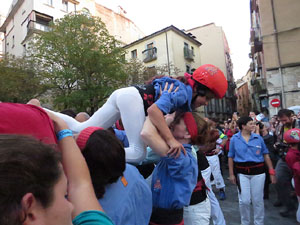 Fires 2017. Els Castells de Vig&iacute;lia a la pla&ccedil;a de Sant Feliu, amb els Marrecs de Salt, la Colla Castellera Esperxats de l'Estany i els Castellers d'Andorra