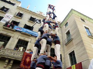 Fires 2017. La Diada Castellera a la pla&ccedil;a del Vi, amb els Marrecs de Salt, els Capgrossos de Matar&oacute; i els Minyons de Terrass