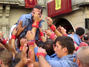 Fires 2017. La Diada Castellera a la pla&ccedil;a del Vi, amb els Marrecs de Salt, els Capgrossos de Matar&oacute; i els Minyons de Terrass
