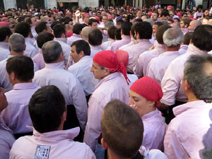 Fires 2017. La Diada Castellera a la pla&ccedil;a del Vi, amb els Marrecs de Salt, els Capgrossos de Matar&oacute; i els Minyons de Terrass