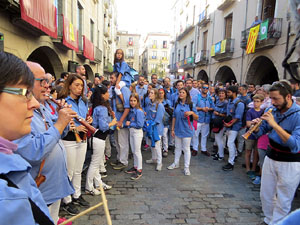 Fires 2017. La Diada Castellera a la pla&ccedil;a del Vi, amb els Marrecs de Salt, els Capgrossos de Matar&oacute; i els Minyons de Terrass