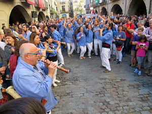 Fires 2017. La Diada Castellera a la pla&ccedil;a del Vi, amb els Marrecs de Salt, els Capgrossos de Matar&oacute; i els Minyons de Terrass