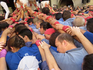 Fires 2017. La Diada Castellera a la pla&ccedil;a del Vi, amb els Marrecs de Salt, els Capgrossos de Matar&oacute; i els Minyons de Terrass