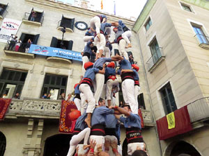 Fires 2017. La Diada Castellera a la pla&ccedil;a del Vi, amb els Marrecs de Salt, els Capgrossos de Matar&oacute; i els Minyons de Terrass