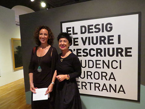 S&iacute;lvia Planas i Gl&ograve;ria Granell, durant la inauguraci&oacute;