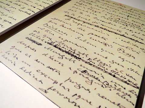 Carta de Joan Maragall a Prudenci Bertrana, felicitant-lo per la seva confer&egrave;ncia 'De les belleses de la natura i el meu goig', llegida a Barcelona el 7 de desembre de 1908. Barcelona, 2-1-1909