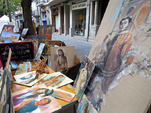 Fires 2017. 49a. Fira del Dibuix, la Pintura i la Fotografia a la Rambla de la Llibertat, i Fira de l'Alimentaci&oacute;