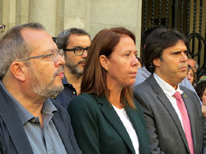 Concentraci&oacute; a la pla&ccedil;a del Vi en protesta per l'empresonament de Cuixart i S&aacute;nchez