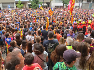 Manifestaci&oacute; 'Els col&middot;legis, sempre nostres!' davant la seu de la Generalitat de Catalunya