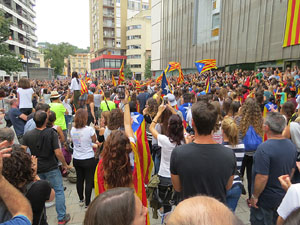 Manifestaci&oacute; 'Els col&middot;legis, sempre nostres!' davant la seu de la Generalitat de Catalunya