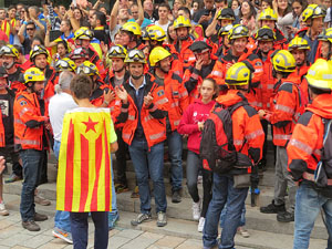 Manifestaci&oacute; 'Els col&middot;legis, sempre nostres!' davant la seu de la Generalitat de Catalunya