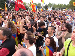 Manifestaci&oacute; 'Rep&uacute;blica!' pels carrers de la ciutat i el Parc de la Devesa