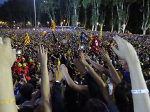 Manifestaci&oacute; 'Rep&uacute;blica!' pels carrers de la ciutat i el Parc de la Devesa
