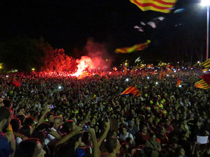 Manifestaci&oacute; 'Rep&uacute;blica!' pels carrers de la ciutat i el Parc de la Devesa