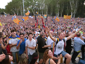 Manifestaci&oacute; 'Rep&uacute;blica!' pels carrers de la ciutat i el Parc de la Devesa