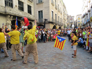 Marat&oacute; per la democr&agrave;cia. Cercavila dels gegants i capgrossos de Girona