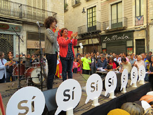 Marat&oacute; per la democr&agrave;cia. Concentraci&oacute; i parlaments a la pla&ccedil;a del Vi