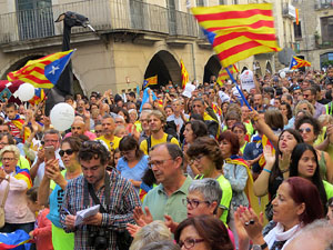 Marat&oacute; per la democr&agrave;cia. Concentraci&oacute; i parlaments a la pla&ccedil;a del Vi