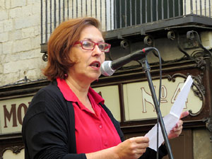 Marat&oacute; per la democr&agrave;cia. Concentraci&oacute; i parlaments a la pla&ccedil;a del Vi