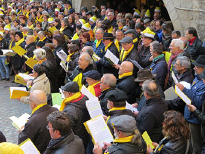 Nadal 2017. 'Un cant a la Llibertat'. Cantada de nadales a la pla&ccedil;a del Vi