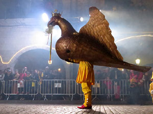 La Cavalcada de Reis 2018. Arribada del seguici a la pla&ccedil;a del Vi