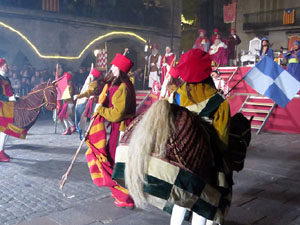 La Cavalcada de Reis 2018. Arribada del seguici a la pla&ccedil;a del Vi