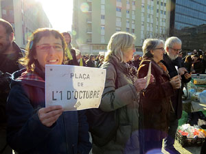 Canvi de nom de la pla&ccedil;a Constituci&oacute; per pla&ccedil;a de l'1 d'octubre