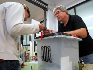 1 d'octubre 2017. Votaci&oacute; del refer&egrave;ndum a l'escola Eiximenis