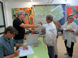 1 d'octubre 2017. Votaci&oacute; del refer&egrave;ndum a l'escola Eiximenis