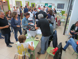 1 d'octubre 2017. Votaci&oacute; del refer&egrave;ndum a l'escola Eiximenis