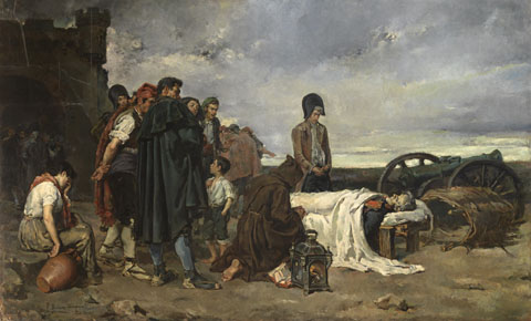 El cad&agrave;ver d'&Aacute;lvarez de Castro. Tom&aacute;s Mu&ntilde;oz Lucena. 1887
