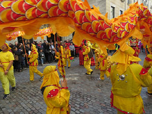 Celebraci&oacute; de l'any nou xin&egrave;s, el 4716, any del Gos, a Girona