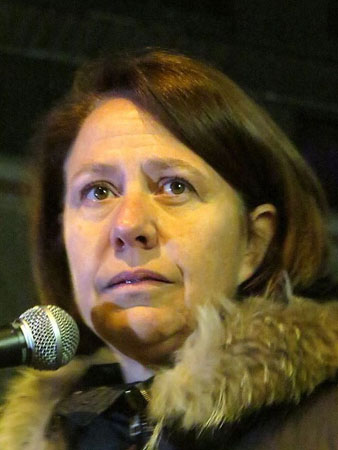 L'alcaldessa Marta Madrenas durant el seu parlament