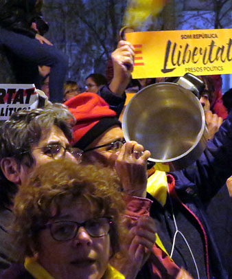 Concentraci&oacute; a la Gran Via de Jaume I