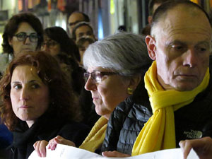 Concentraci&oacute; per la llibertat dels presos pol&iacute;tics a la pla&ccedil;a del Vi
