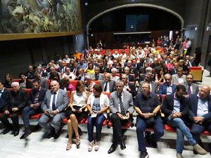 Diada Nacional 2017. Acte institucional a l'Auditori Josep Irla, amb parlaments de Marta Madrenas, Ferm&iacute; Santamaria i Dolors Bassa