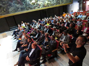 Diada Nacional 2017. Acte institucional a l'Auditori Josep Irla, amb parlaments de Marta Madrenas, Ferm&iacute; Santamaria i Dolors Bassa