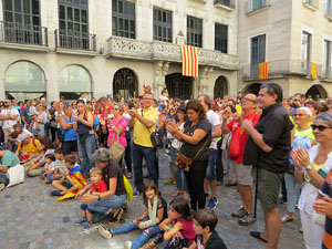 Diada Nacional 2017. Concentraci&oacute; a la pla&ccedil;a del Vi