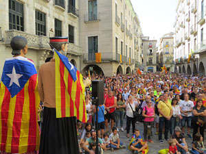 Diada Nacional 2017. Concentraci&oacute; a la pla&ccedil;a del Vi
