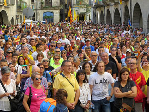 Diada Nacional 2017. Concentraci&oacute; a la pla&ccedil;a del Vi