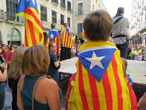 Diada Nacional 2017. Concentraci&oacute; a la pla&ccedil;a del Vi