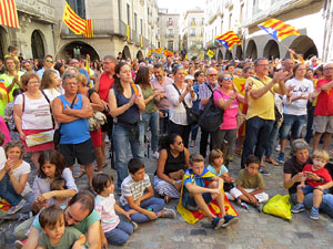 Diada Nacional 2017. Concentraci&oacute; a la pla&ccedil;a del Vi