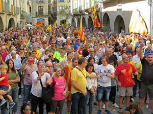 Diada Nacional 2017. Concentraci&oacute; a la pla&ccedil;a del Vi