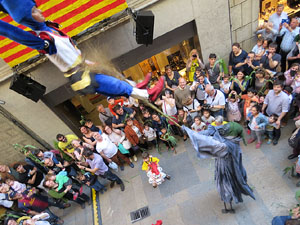 Festes de Primavera de Girona 2018. Penjada del Tarl&agrave;
