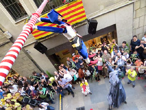 Festes de Primavera de Girona 2018. Penjada del Tarl&agrave;