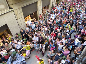 Festes de Primavera de Girona 2018. Penjada del Tarl&agrave;